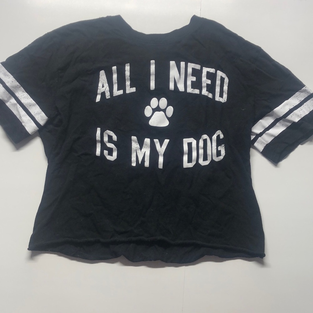 Modern Lux All I Need Is My Dog Cropped T-Shirt